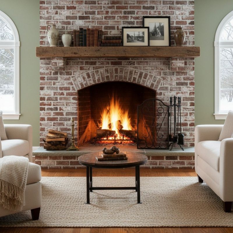 Brick Fireplace Installation